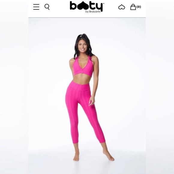 Booty by Brabants cropped OS original leggings (RASPBERRY) - Picture 3 of 4